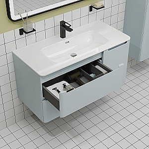 Тумба с раковиной Iddis Edifice 100 EDI10B0i95K голубая для ванной в интернет-магазине Sanbest