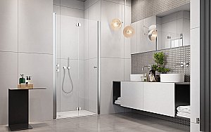 Душевая дверь Radaway Eos DWB 80 стекло прозрачное/профиль хром купить в интернет-магазине Sanbest