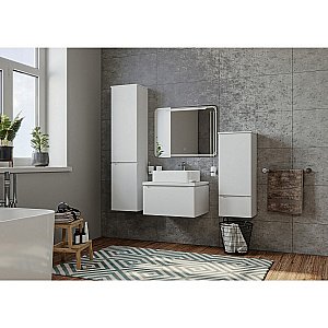 Тумба с раковиной Mixline Виктория 60 547198 белая для ванной в интернет-магазине Sanbest