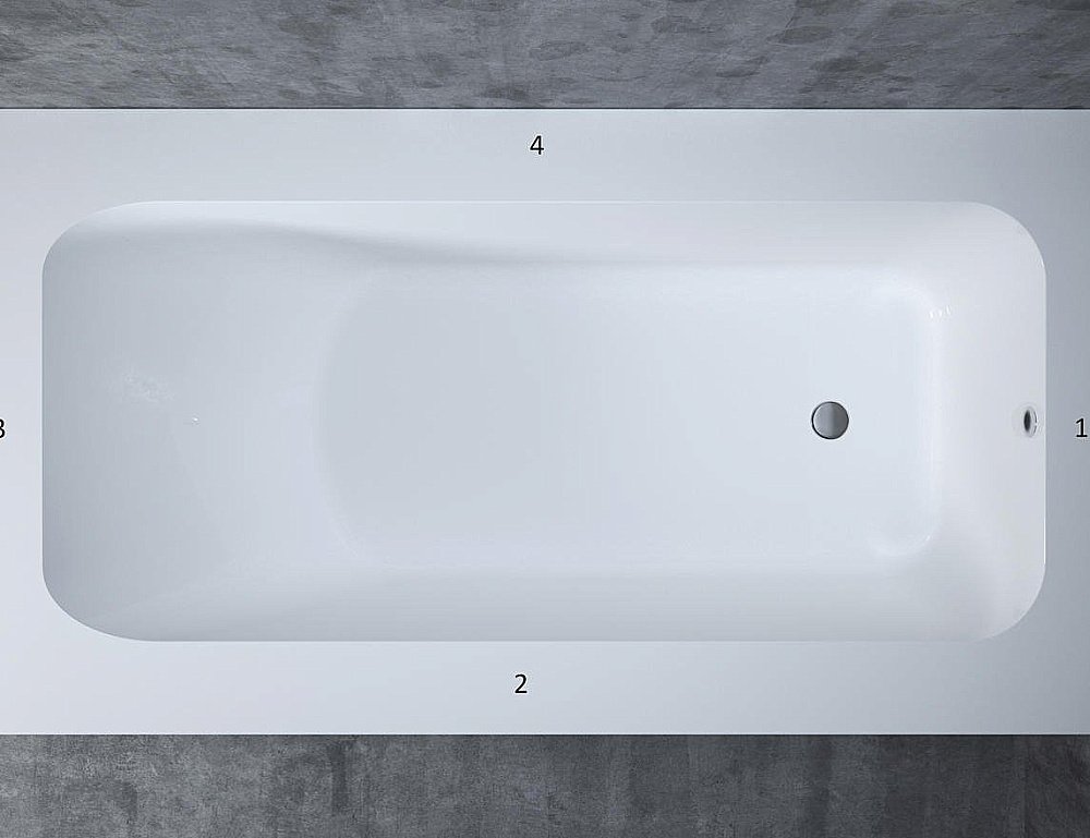 Ванна Salini Orlanda VASTA S-Sense 190х100 102014GF RAL купить в интернет-магазине Sanbest