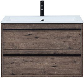 Тумба для раковины Aquanet Lino 253912 80 Дуб Веллингтон купить в интернет-магазине сантехники Sanbest