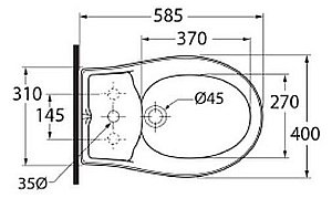Биде напольное Migliore Impero ML.IMP-25.332.BI купить в интернет-магазине Sanbest