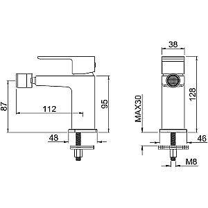 Смеситель для биде Allen Brau Infinity 5.21004-31 черный матовый купить в интернет-магазине сантехники Sanbest
