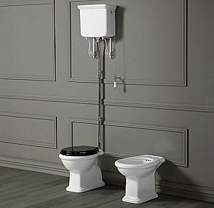 Унитаз SIMAS Lante LA02 с высоким бачком, белый/хром купить в интернет-магазине Sanbest