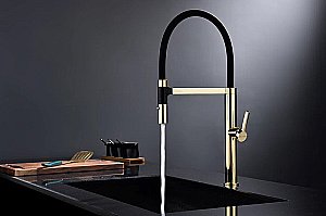 Смеситель для кухни Paulmark Leader Le214101-G золото купить в интернет-магазине сантехники Sanbest