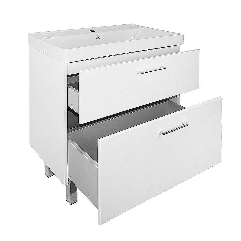 Тумба с раковиной Azario Ника 70Н CS00094407 белая для ванной в интернет-магазине Sanbest