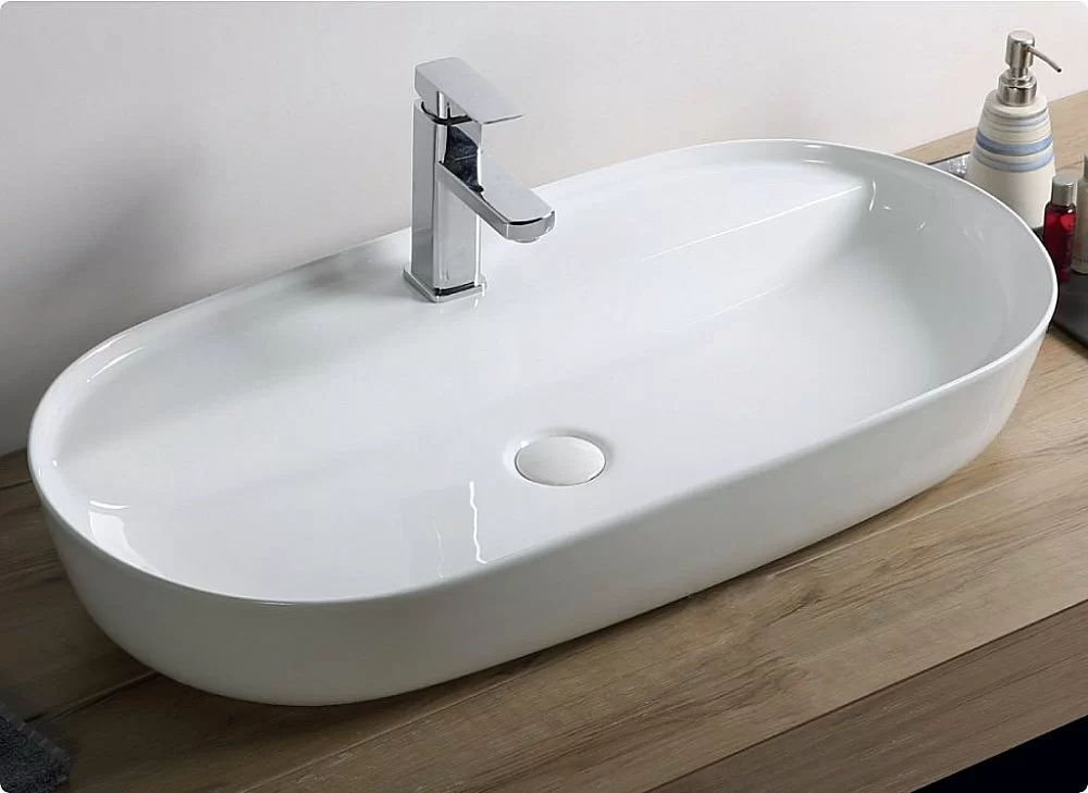 Раковина накладная Belbagno 82 BB1347 белая купить в интернет-магазине Sanbest