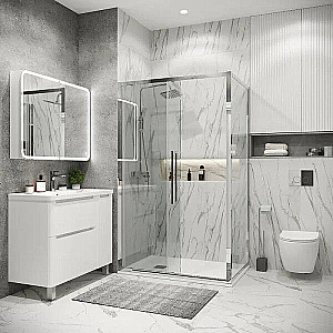 Душевой уголок Grossman Cosmo 130х100 120.K33.02.1310.10.00 стекло прозрачное/профиль хром купить в интернет-магазине Sanbest