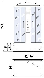 Душевой бокс River Sena 55 170x70 стекло матовое купить в интернет-магазине Sanbest
