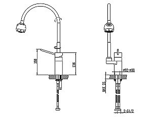 Смеситель для кухни Timo Saona 2308F хром купить в интернет-магазине сантехники Sanbest
