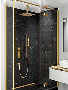 Душевая система встроенная с термостатом Timo Selene SX-2229/17SM золото матовое купить в интернет-магазине сантехники Sanbest