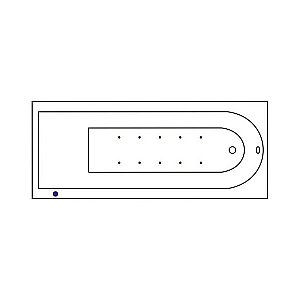 Ванна акриловая Excellent Aurum AERO WAEX.AUR18.AERO.CR 180x80 белая с гидромассажем купить в интернет-магазине Sanbest