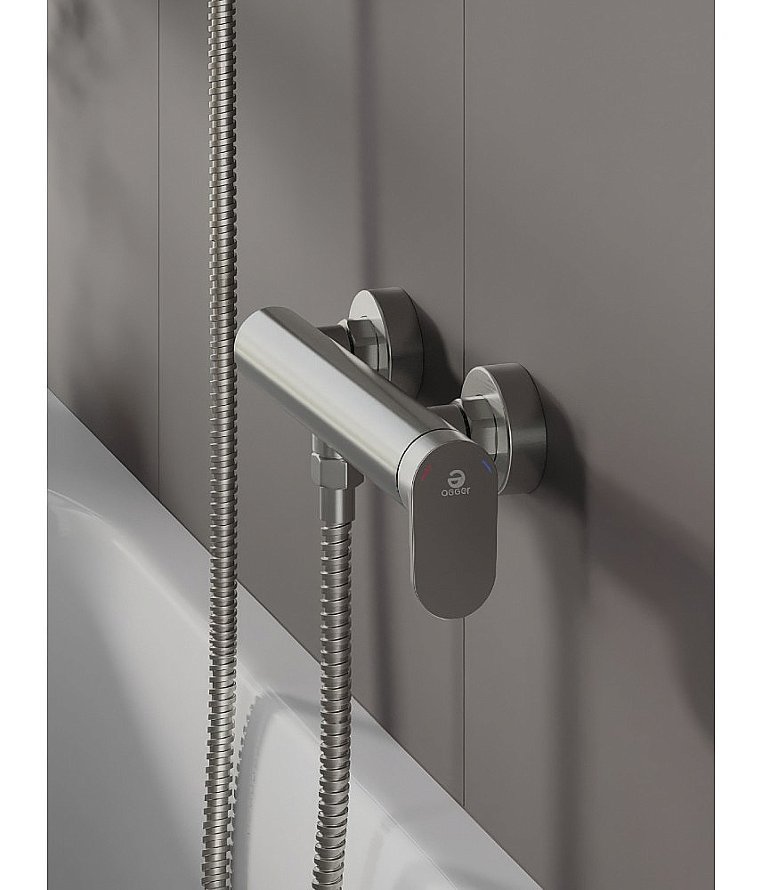 Смеситель для душа Agger Sweet A2720022 сатин матовый купить в интернет-магазине сантехники Sanbest