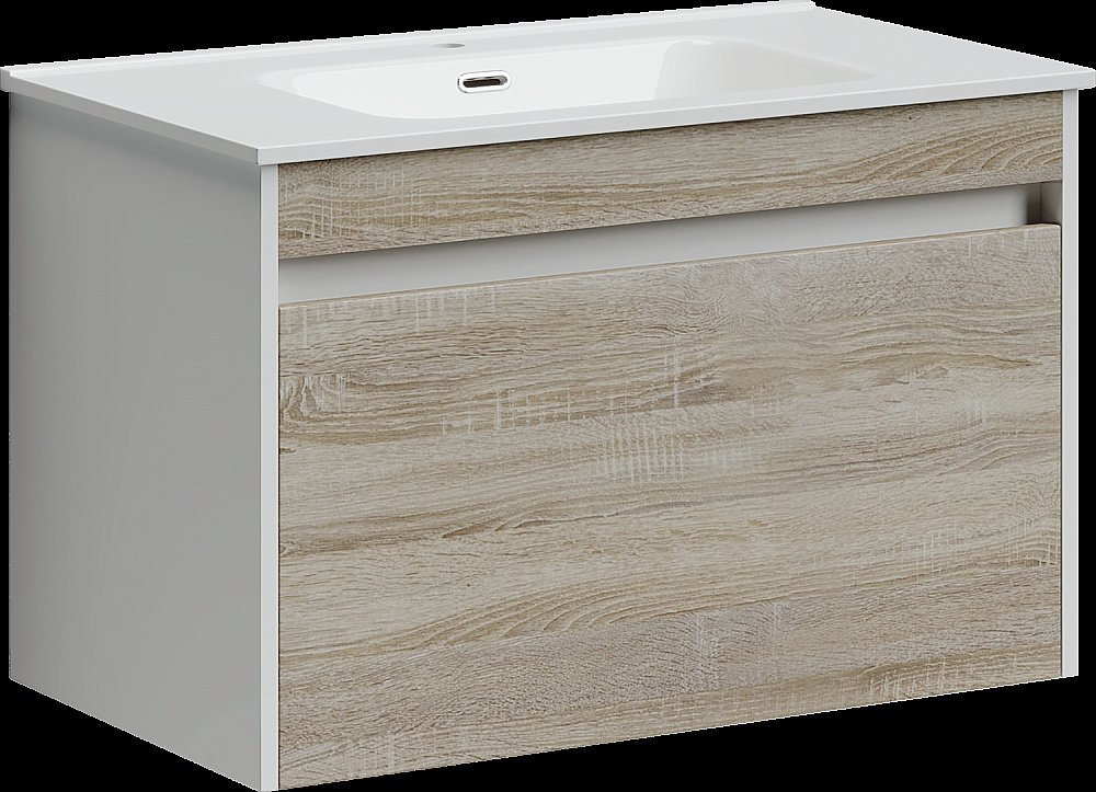 Тумба с раковиной Sancos Smart SM80E дуб бардолино для ванной в интернет-магазине Sanbest
