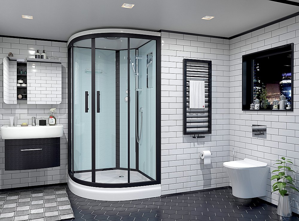 Душевая кабина Timo Standart T-6602 Black купить в интернет-магазине Sanbest