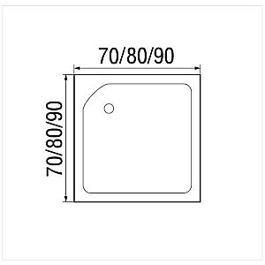 Душевой поддон River Wemor S 70x70 белый купить в интернет-магазине Sanbest