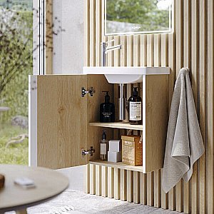 Тумба с раковиной Aqwella Urban 45 URB0145 дуб давос для ванной в интернет-магазине Sanbest