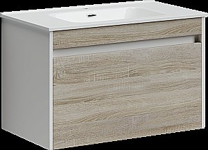 Тумба с раковиной Sancos Smart SM80E дуб бардолино для ванной в интернет-магазине Sanbest
