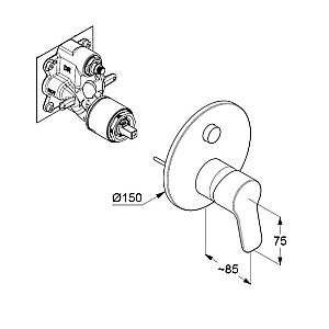 Смеситель для душа Kludi Pure&Easy 377590565 хром купить в интернет-магазине сантехники Sanbest