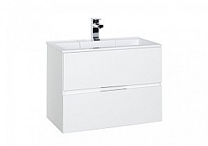 Тумба с раковиной Aquanet Алвита 70 белая глянцевая для ванной в интернет-магазине Sanbest