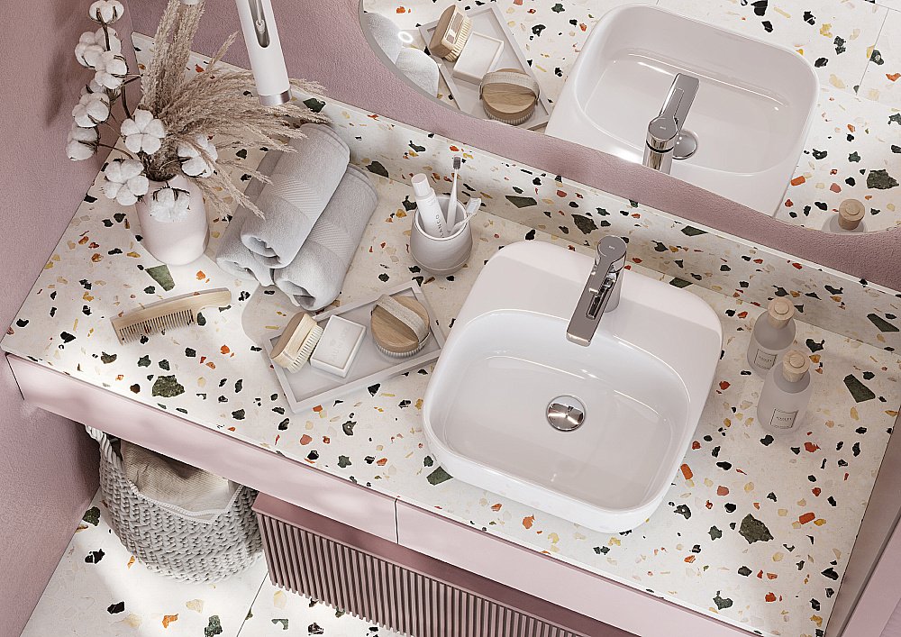 Раковина накладная Акватон Одри 42 1WH501709 белая купить в интернет-магазине Sanbest