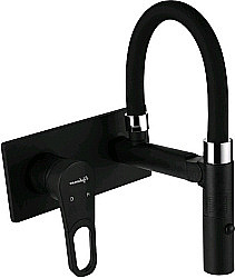 Смеситель для раковины Elghansa Squareline 14Q0191-Black черный купить в интернет-магазине сантехники Sanbest