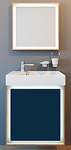 Тумба с раковиной Jacob Delafon RYTHMIK PURE 65 темно-синий лак для ванной в интернет-магазине Sanbest