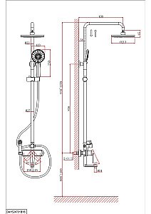 Душевая система D&K Bayern.Furth DA1524705B18 черная матовая купить в интернет-магазине сантехники Sanbest