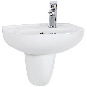 Раковина с полупьедесталом Creavit Trend 45,5 TP030-00/SD270-00 белая купить в интернет-магазине Sanbest