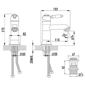 Смеситель для раковины Lemark Villa LM4806B купить в интернет-магазине сантехники Sanbest