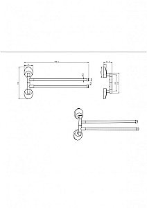 Полотенцедержатель CeramaLux Valencia 73214-2 хром купить в интернет-магазине сантехники Sanbest
