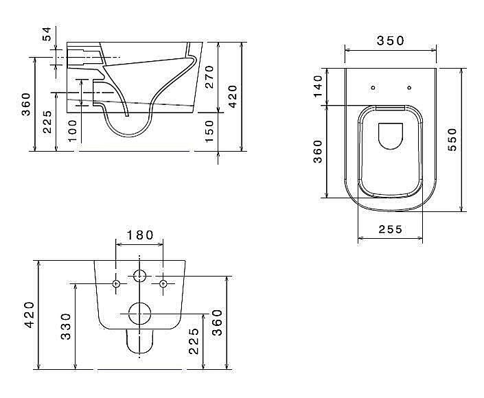 Унитаз подвесной Galassia Meg11 5411 белый купить в интернет-магазине Sanbest