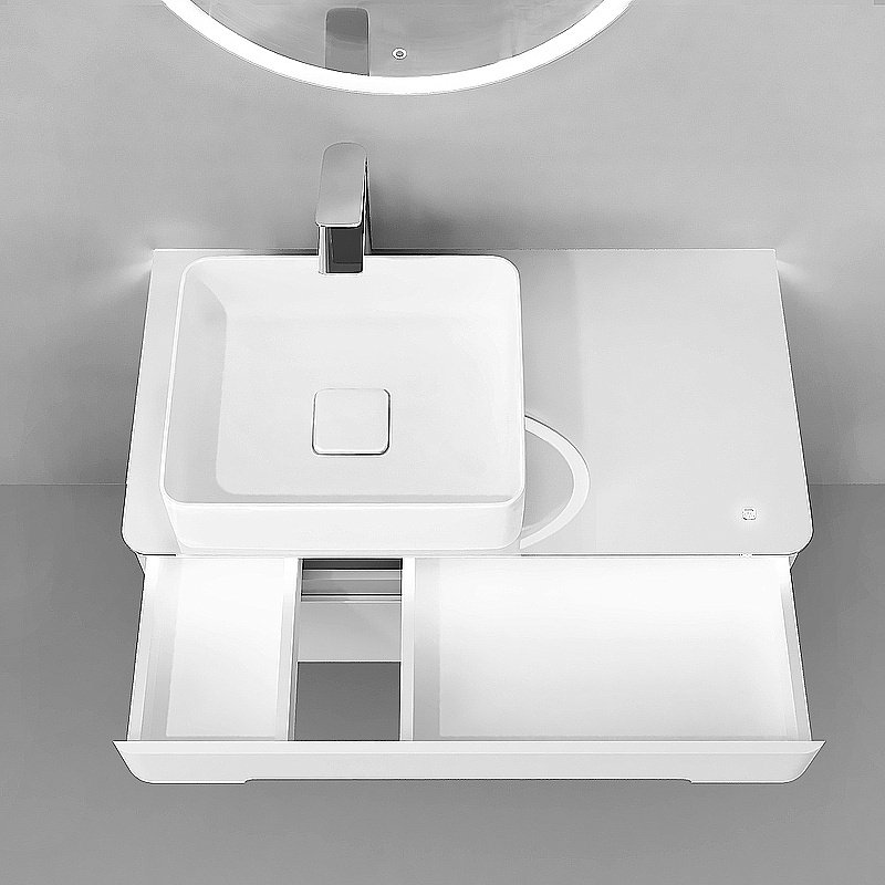 Тумба с раковиной Jorno Shine 90 белая для ванной в интернет-магазине Sanbest