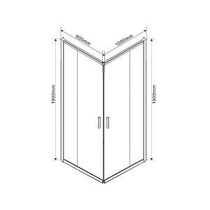 Душевой уголок Vincea Garda VSS-1G9010CL 100x90 купить в интернет-магазине Sanbest