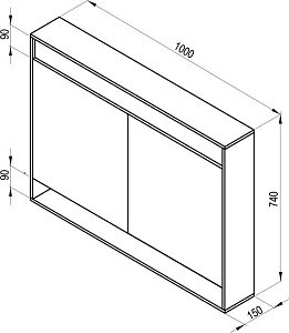 Зеркальный шкаф Ravak STEP X000001421 100 белый в ванную от интернет-магазине сантехники Sanbest