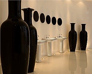 Раковина Kerasan Waldorf 80 4141K1bi*1+811393br белая, заглушка бронза купить в интернет-магазине Sanbest