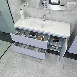 Тумба с раковиной Caprigo Forte 120 два ящика, одна дверь справа, стилл для ванной в интернет-магазине Sanbest