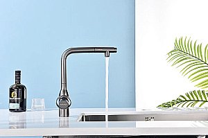 Смеситель для кухни Paulmark Urban Ur213104-BS брашированная сталь купить в интернет-магазине сантехники Sanbest