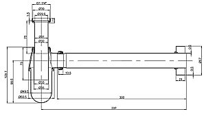 Сифон для раковины Burlington W14 BNKL шлифованный никель купить в интернет-магазине сантехники Sanbest