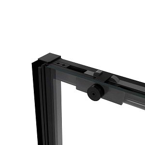 Душевая дверь Vincea Slim Soft VDS-1SS100CLB профиль черный/стекло прозрачное купить в интернет-магазине Sanbest