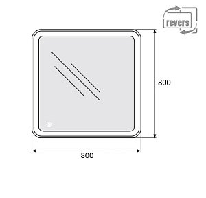 Зеркальный шкаф BelBagno SPC-MAR-800/800-2A-LED-TCH в ванную от интернет-магазине сантехники Sanbest