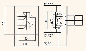 Дивертор Migliore KVANT ML.KVT-2728.CR для смесителя в интернет-магазине сантехники Sanbest