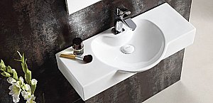 Раковина подвесная Gid 70 STR 4280C 61114 белая купить в интернет-магазине Sanbest