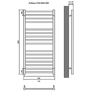 Полотенцесушитель Aquatek Либерти П16 50х110 AQ RR1610CH хром купить в интернет-магазине сантехники Sanbest