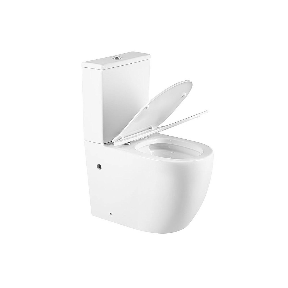 Унитаз напольный Vincea EVO VT2-34  безободковый, с бачком, с крышкой микролифт,белый купить в интернет-магазине Sanbest