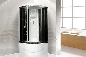 Душевая кабина Royal Bath RB100BK6-BT-CH 100x100 профиль хром/стекло прозрачное купить в интернет-магазине Sanbest