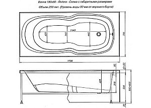 Акриловая ванна Aquanet Riviera 180x80 231080 с к/с купить в интернет-магазине Sanbest