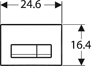 Кнопка для инсталляции Geberit Delta50 115.119.DW.1 черный глянец купить в интернет-магазине сантехники Sanbest