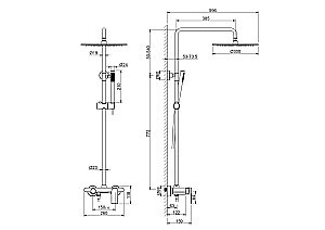 Душевая система Aquatek ЛИРА AQ2440MB черная матовая купить в интернет-магазине сантехники Sanbest