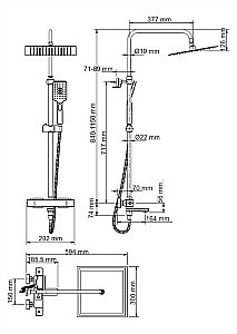 Душевая система WasserKRAFT A19901 Thermo купить в интернет-магазине сантехники Sanbest